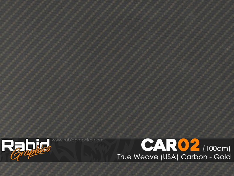 True Weave (USA) Carbon - Gold (100cm)