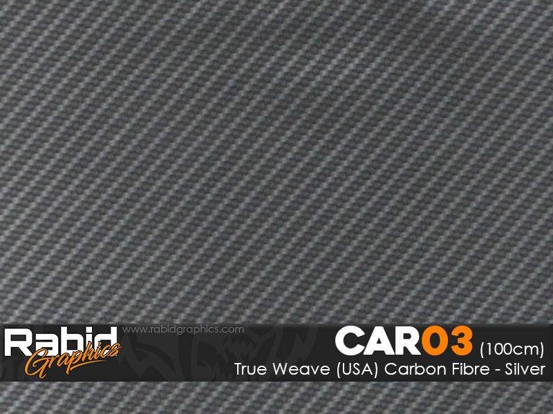 True Weave (USA) Carbon - Silver (100cm)
