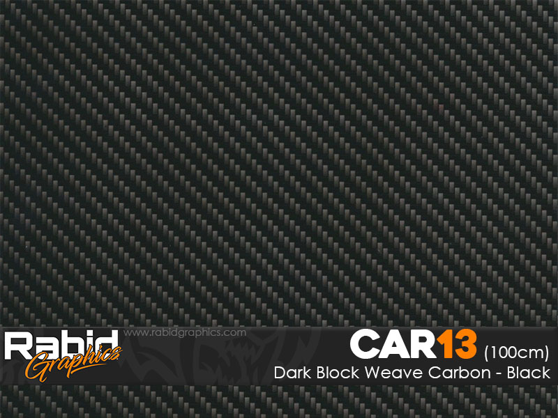 Dark Block Weave Carbon - Black (100cm)