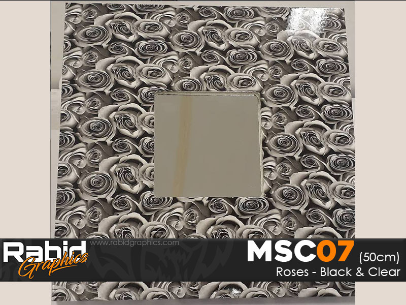 Roses - Black and Clear (50cm)