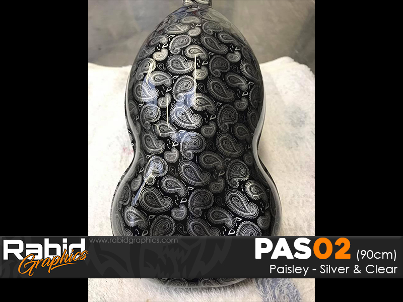 Paisley - Silver & Clear (90cm)