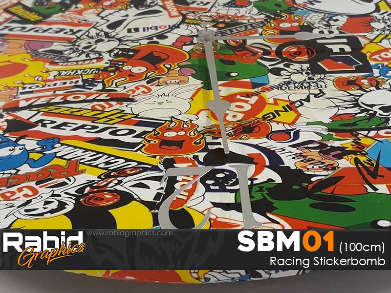 Racing Stickerbomb Hydrographics Film - Rabid Graphics Ltd