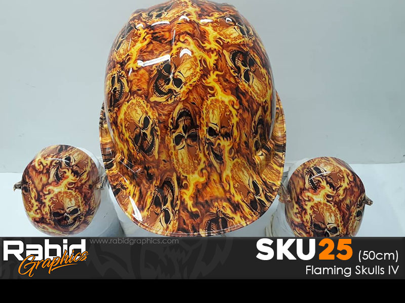 Flaming Skulls IV (50cm)