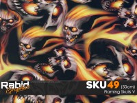 Flaming Skulls V (50cm)