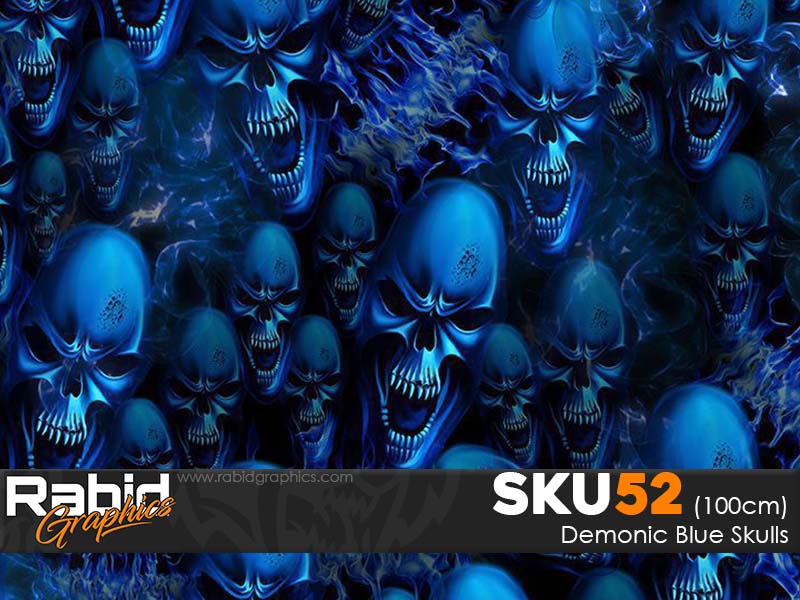 Demonic Blue Skulls (100cm)