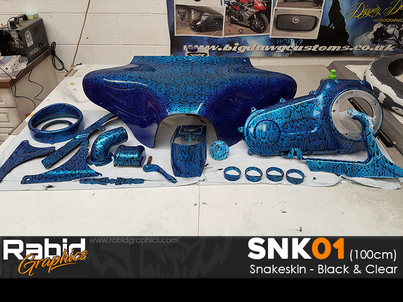 Snakeskin - Black & Clear (90cm)
